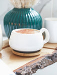 My Life Handmade - Cream Mug and Wooden Coaster